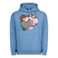 Pigment Pebble Blue Easter Day Western Easter hearts Urban Hoodie - OliviaCreatesArt