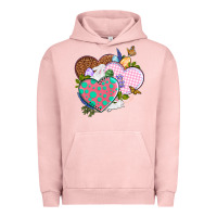 Pigment Salmon Easter Day Western Easter hearts Urban Hoodie - OliviaCreatesArt
