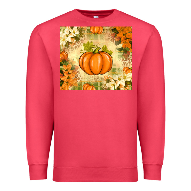 Fall Pumpkins With Flowers Premium Sweatshirt by texasbilliewilder | Teevron