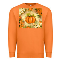 Carrot Fall Pumpkins with Flowers Premium Sweatshirt - texasbilliewilder
