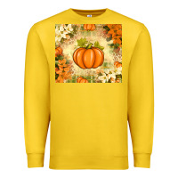 Lemon Fall Pumpkins with Flowers Premium Sweatshirt - texasbilliewilder
