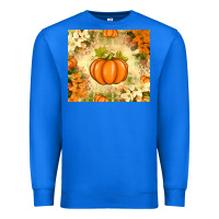 True Royal Fall Pumpkins with Flowers Premium Sweatshirt - texasbilliewilder