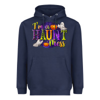 Navy I'm a Haunt Mess Heavyweight Hoodie - texasbilliewilder