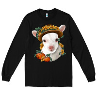 Black cute baby lamb thanksgiving nancy Long Sleeve Tee - NancyCooperArtShop