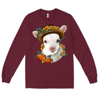 Burgundy cute baby lamb thanksgiving nancy Long Sleeve Tee - NancyCooperArtShop