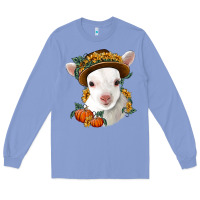 Colony Blue cute baby lamb thanksgiving nancy Long Sleeve Tee - NancyCooperArtShop