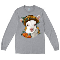 Heather Grey cute baby lamb thanksgiving nancy Long Sleeve Tee - NancyCooperArtShop