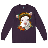 Plum cute baby lamb thanksgiving nancy Long Sleeve Tee - NancyCooperArtShop
