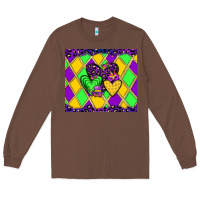 Chestnut mardi gras hearts Long Sleeve Tee - JahusDesignShop