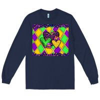 Navy mardi gras hearts Long Sleeve Tee - JahusDesignShop