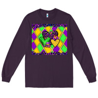 Plum mardi gras hearts Long Sleeve Tee - JahusDesignShop
