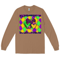 Toasted Coconut mardi gras hearts Long Sleeve Tee - JahusDesignShop