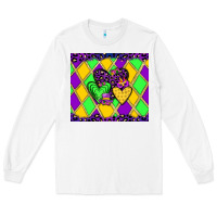 White mardi gras hearts Long Sleeve Tee - JahusDesignShop