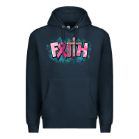 Navy Cancer Faith Cross Premium Hoodie - HowdyJamesFarm