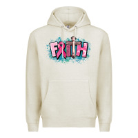 Oatmeal Heather Cancer Faith Cross Premium Hoodie - HowdyJamesFarm