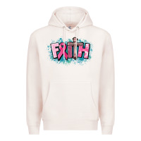 Pale Pink Cancer Faith Cross Premium Hoodie - HowdyJamesFarm