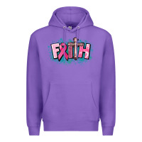 Purple Cancer Faith Cross Premium Hoodie - HowdyJamesFarm