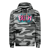 Slate Camo Cancer Faith Cross Premium Hoodie - HowdyJamesFarm