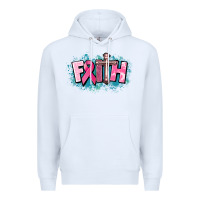 White Cancer Faith Cross Premium Hoodie - HowdyJamesFarm
