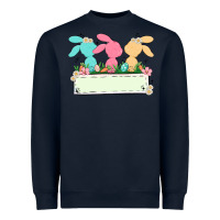 Navy easter bunny trio Heavyweight Sweatshirt - MaliasSmallBusiness