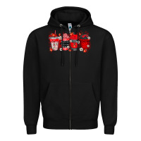 Black lady bug drink Zipper Hoodie - RacoonDesign