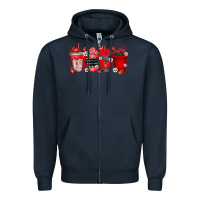 Navy lady bug drink Zipper Hoodie - RacoonDesign