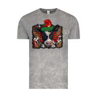 Cloud Rock christmas black and white baby cow Vintage Tee - BarkalooDesign