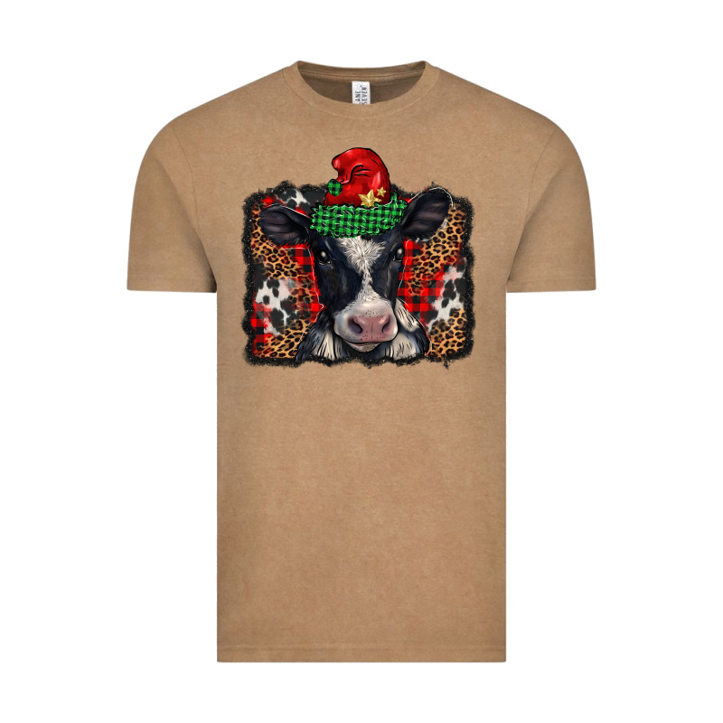 Christmas Black And White Baby Cow Vintage Tee by BarkalooDesign | Teevron