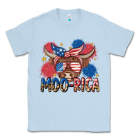 Dusty Blue moo rica Classic Tee - MaliasSmallBusiness