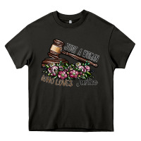 Asphalt just a woman who loves justice Heavy Core Tee - SublimationCraftShop
