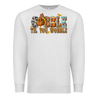 Oatmeal Heather Gobble Til You Wobble with Turkey Premium Sweatshirt - texasbilliewilder