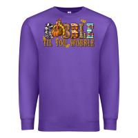 Purple Gobble Til You Wobble with Turkey Premium Sweatshirt - texasbilliewilder