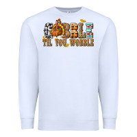 White Gobble Til You Wobble with Turkey Premium Sweatshirt - texasbilliewilder