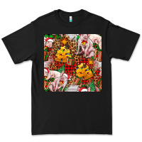 Black christmas pig  tartan with  hay and christmas ligh Premium Tee - FaDigitalArtStudio