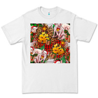 White christmas pig  tartan with  hay and christmas ligh Premium Tee - FaDigitalArtStudio
