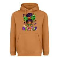 Meerkat Halloween Afro Messy Bun Momster Heavyweight Hoodie - texasbilliewilder