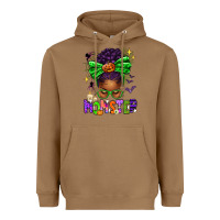 Toasted Coconut Halloween Afro Messy Bun Momster Heavyweight Hoodie - texasbilliewilder