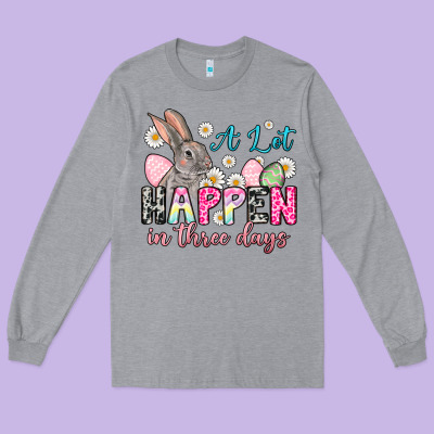 A Lot Can Happen In Three Days Long Sleeve Tee Designed By Nancycooperartshop