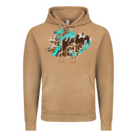 Vintage Camel cowhide leopard turquoise patch Vintage Hoodie - AdoDesignShop