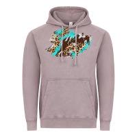 Vintage Zinc cowhide leopard turquoise patch Vintage Hoodie - AdoDesignShop