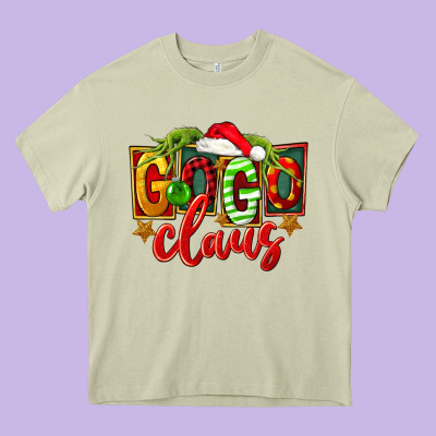 Christmas Gogo Claus Heavy Core Tee Designed By Fadigitalartstudio