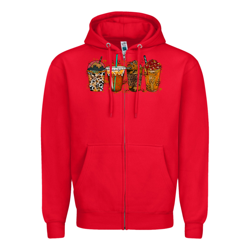 Leopard And Cowhide Drink Zipper Hoodie by RacoonDesign | Teevron