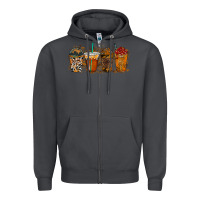 Smoke leopard and cowhide drink Zipper Hoodie - RacoonDesign