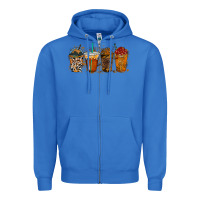 True Royal leopard and cowhide drink Zipper Hoodie - RacoonDesign