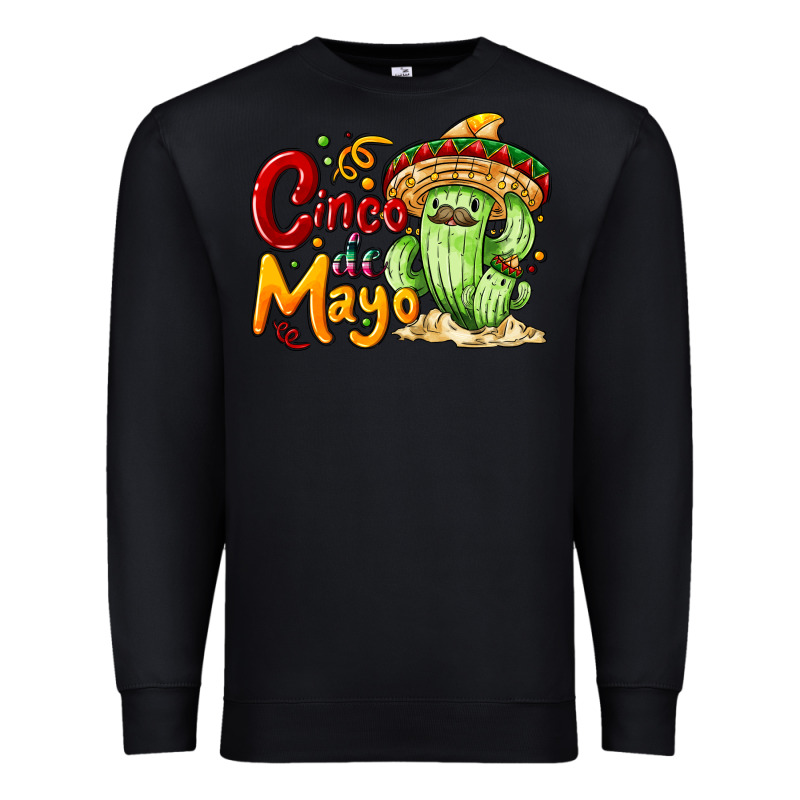 Cinco De Mayo With Cactus Premium Sweatshirt by NancyCooperArtShop | Teevron
