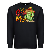 Black Cinco de mayo with cactus Premium Sweatshirt - NancyCooperArtShop