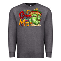 Charcoal Heather Cinco de mayo with cactus Premium Sweatshirt - NancyCooperArtShop