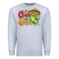 Heather Grey Cinco de mayo with cactus Premium Sweatshirt - NancyCooperArtShop