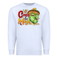 White Cinco de mayo with cactus Premium Sweatshirt - NancyCooperArtShop