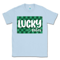 Dusty Blue lucky vibes Classic Tee - MaliasSmallBusiness